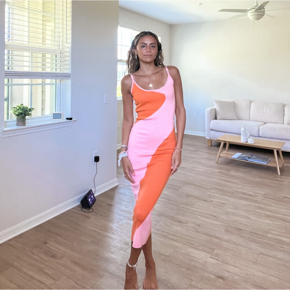 Trendy Colorblock Bodycon Dress
